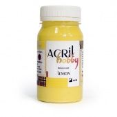 Краска акриловая матовая Таир "Акрил-Хобби", цвет лимонный, 100 мл купить в интернет-магазине ФлориАрт