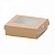 Крафт коробка-пенал из картона с прозрачным окошком, 10х8х3 см купить в интернет-магазине ФлориАрт