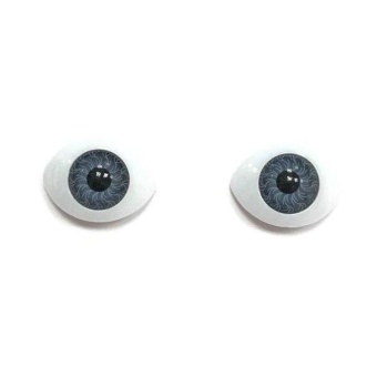 Глазки кукольные, серые, 20х13 мм (2 шт.) купить в интернет-магазине ФлориАрт