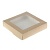 Крафт коробка из картона с прозрачным окошком, 20х20х4 см купить в интернет-магазине ФлориАрт