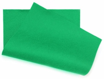 Фетр мягкий зелёный 1 мм, 20х30 см купить в интернет-магазине ФлориАрт