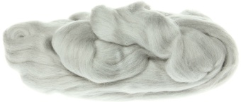 Шерсть для валяния, гребенная лента, полутонкая, цвет серый 168 (50 г, Камтекс) купить в интернет-магазине ФлориАрт