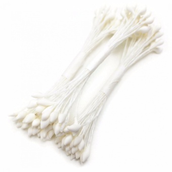 Тычинки с белыми каплевидными головками 150 шт купить в интернет-магазине ФлориАрт
