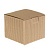 Крафт коробка из рифленого картона, 11х11х9,5 см купить в интернет-магазине ФлориАрт