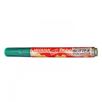 Маркер по ткани с эффектом глиттера "Javana texi max glitter", зеленый купить в интернет-магазине ФлориАрт