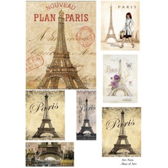 Декупажная карта Paris (А3, 30 гр/м2, Base of Art) купить в интернет-магазине ФлориАрт