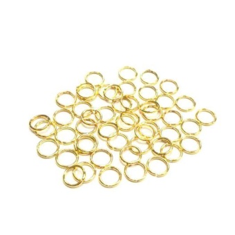 Соединительные колечки, диаметр 7 мм, цвет золото (уп. 50 шт.) купить в интернет-магазине ФлориАрт