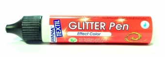 Краска по тканям с аппликатором "Javana Textil Glitter", белая, 29 мл. купить в интернет-магазине ФлориАрт