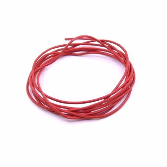 Шнур кожаный круглый, красный (1 мм, 1 м) купить в интернет-магазине ФлориАрт