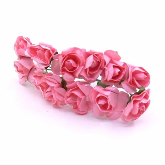 Цветок бумажный "Роза" персиковый (12 шт., 1.5 см) купить в интернет-магазине ФлориАрт