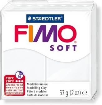 Полимерная глина FIMO Soft 0 (белый) 57 гр купить в интернет-магазине ФлориАрт