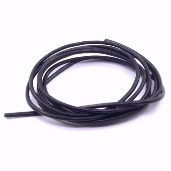 Шнур кожаный круглый, черный (1,5 мм, 1 м) купить в интернет-магазине ФлориАрт