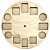 Основа для часов Циферблат с окошечками, диаметр 26 см купить в интернет-магазине ФлориАрт